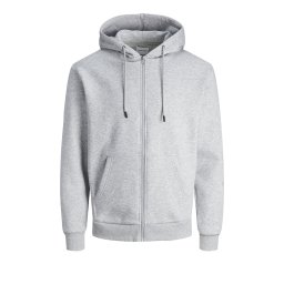JACK & JONES Jachetă Jjebradley Sweat Zip Hood 12249342 BS000086 light grey melange