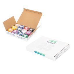 Set bandaje elastice autoadezive Vitammy Autoband, tehnologie cu microfibre, fara lipici, rezistent la apa, 2.5 x 450 cm, 12 bucati multicolore