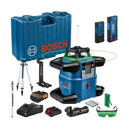 Bosch - GRL 650 CHVG - Nivela laser rotativa, 70 m, +/-3 mm/m, 600 rot/min, receptor, trepied, mira, proiectie verticala, valiza plastic