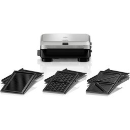 Sandwich maker SM5038, 800 W, 2 sandwich-uri, Argintiu/Negru