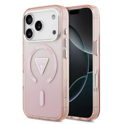Husa Husa pentru iPhone 17 Pro - Guess IML Gradient Triangle Logo MagSafe (GUHMP17LHGTMLCGP) - Pink