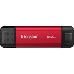 KINGSTON 512GB Dual Portable Solid-State Drive USB 3.1 + USB 3.1 Type C Roșu-Negru SPSD/512GB