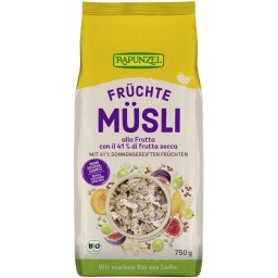 Musli bio cu fructe fara zahar adaugat 750g Rapunzel