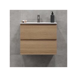 Corp mobilier de baie cu lavoar KENWOOD 61 cm, stejar