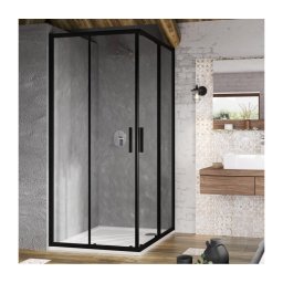 Ravak X1LM70300Z1 - Cabină de duș colțar BLIX SLIM 90x90 cm, cu 4 elemente, negru