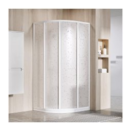 Ravak 3114O10211 - Cabină de duș SUPERNOVA, cu 4 elemente, în formă de sfert de cerc, 80x80 cm, albă