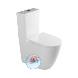 Sapho - Vas WC compact TURKU, evacuare pe podea/pe perete, ceramică, alb