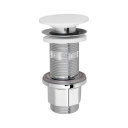 Silfra - Ventil de scurgere pentru lavoar, diametru 6,7 cm, alb/crom lucios