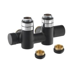 Sapho - Set de ventile pentru conexiune centrală COMBI, dreapta, negru mat