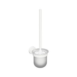 Sapho – Perie WC de perete X-ROUND, sticlă mată, albă