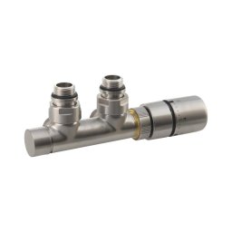 Sapho - Set termostatic TWIN pentru racord central, inox mat