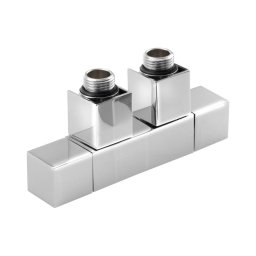Sapho - Set de robineți pentru conexiune centrală CUBE TWIN, crom lucios