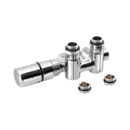 Sapho - Set de conectare termostatică pentru racord central TWIN COMBI, stânga, crom lucios