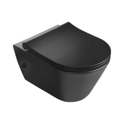 Sapho - Vas WC suspendat cu pulverizator bidet, ceramică, negru mat