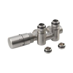Sapho - Set de racordare termostatică pentru TWIN COMBI, racord central, stânga, inox mat