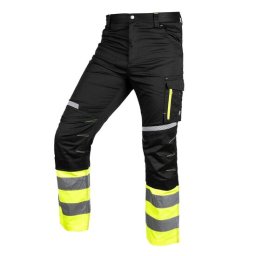 Pantaloni de lucru, reflectorizanti, negru si galben, model Hi-Vis, marimea S/48, NEO