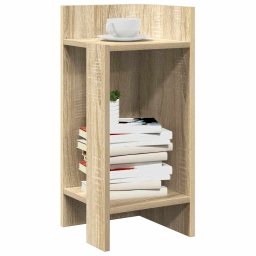 Mese laterale 2 buc cu raft Stejar Sonoma 25,5x27x60 cm GartenMobel Dekor