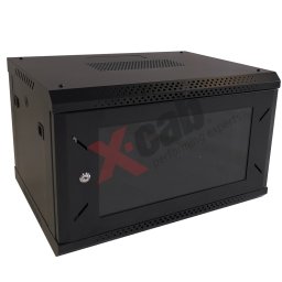 Cabinet metalic Xcab Xcab-9U80S.9004 9U, Wall mount, 600 x 800, Glass door, Negru