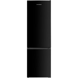 Combina frigorifica Heinner HC-HM262BKE++, 262 l, Control electrtonic, Iluminare LED, Usa reversibila, Clasa E, H 180 cm, Negru