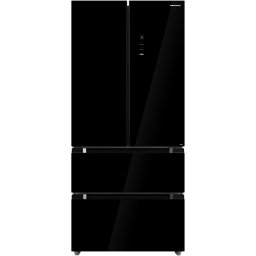 Combina frigorifica French Door Heinner HCFD-M516INVHGBKE++, No Frost, 516 L , Clasa E, Compresor Inverter, Display LED touch, Tehnologie inoxcool, Compartiment cu temperatura variabila, Functie super racire/super congelare, Negru