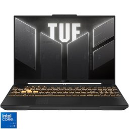 Laptop Gaming ASUS TUF F16 cu procesor Intel® Core™ 5 210H pana la 4.80 GHz, 16'', Full HD+, WUXGA, 144Hz, IPS, 16GB DDR5 RAM, 512GB SSD, NVIDIA® GeForce RTX™ 4050 6GB GDDR6, No OS, Mecha Gray