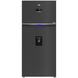 Frigider cu doua usi Beko RDNE650E40DZXBRN1, 630 l, Everfresh+, AeroFlow, Compresor ProSmart Inverter, Dozator apa, Clasa E, H 187,7 cm, Dark Inox