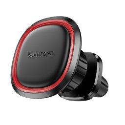 Suport auto telefon magnetic, grila ventilatie, 4.5-7 inch, negru/gri