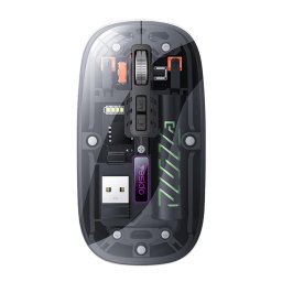 Mouse Mouse Transparent, 2.4G + Bluetooth, 1600DPI, 400mAh - Black