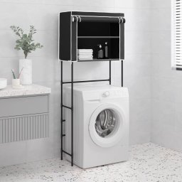 Gossi raft de masina de spalat 2 polite negru 71x29,5x170,5 cm fier