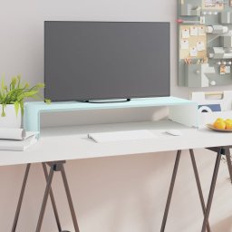 Gossi stativ tv/suport monitor, sticla, verde, 80 x 30 x 13 cm