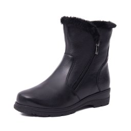 Ghete dama din piele naturala, Caprice 9-26409-41 02B BLACK NAPPA