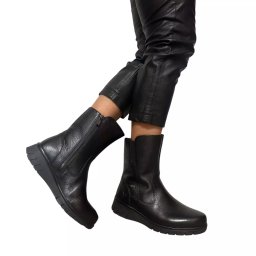 Ghete dama din piele naturala, Caprice 9-26458-45 022 BLACK NAPPA