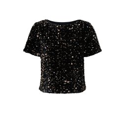 ONLY Top Onlanika Ss Sequins Boat 15358489 C-N10 black/kobber sequins