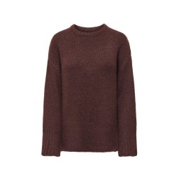 ONLY Pulover Onlmaggie Life Ls Loose O-Neck Knt 15324309 19-1314 TCX seal brown
