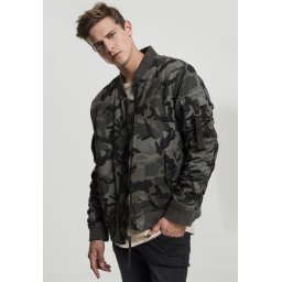 Vintage Camo bumbac Bomber Jacheta din lemn camo