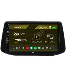 Navigatie Hyundai I30 (2017-Prezent), Android 12, E-Octacore 2GB RAM + 32GB ROM, 9 Inch - AD-BGE9002+AD-BGRKIT225