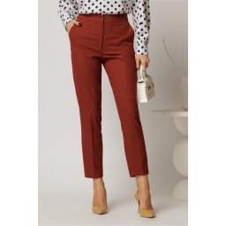 Pantaloni dama conici office caramizii