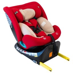 Scaun Auto Saphir DELUXE BUF BOOF iSIZE Red cu Isofix pozitie somn 165 grade rotativ 360 grade 40-150 cm