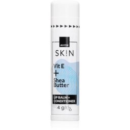Avon Sk!n Vit E + Shea Butter balsam de buze nutritiv unt de shea 4 g