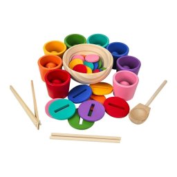 2Kids Toys - Set de bile, monede și pahăruțe, 8 culori