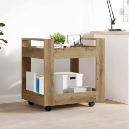 Carucior Birou Stejar Artizanal 60 x 45 x 60 cm Lemn compozit GartenMobel Dekor
