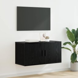 Dulap TV montat pe perete Stejar negru 80 x 34.5 x 40 cm GartenMobel Dekor
