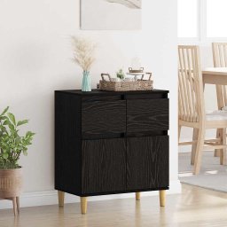 Bufet cu sertar Stejar Negru 60 x 35 x 70 cm Lemn compozit GartenMobel Dekor