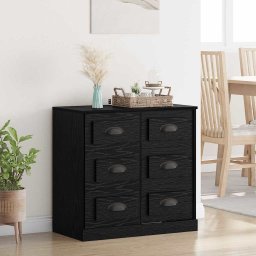 Bufet cu sertar Stejar Negru 70 x 35,5 x 67,5 cm Lemn compozit GartenMobel Dekor