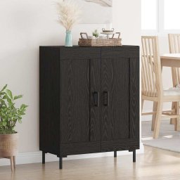 Bufet Stejar Negru 69,5 x 34 x 90 cm Lemn Ingineresc si Fier GartenMobel Dekor