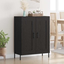 Bufet Stejar Negru 69,5 x 34 x 90 cm Lemn Ingineresc si Fier GartenMobel Dekor