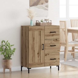 Bufet stejar artizanal 69.5 x 34 x 90 cm Lemn compozit GartenMobel Dekor
