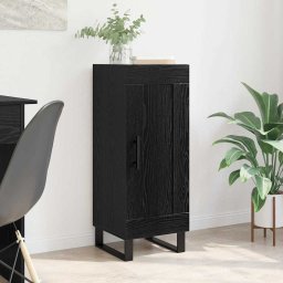 Bufet Stejar Negru 34,5 x 34 x 90 cm Lemn Ingineresc si Fier GartenMobel Dekor