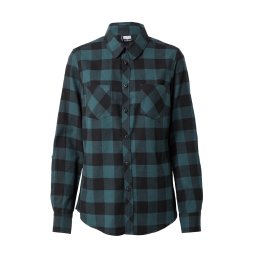 Urban Classics Bluză cyan / negru