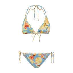 Shiwi Costum de baie două piese 'Liz' azur / galben / portocaliu deschis / roșu